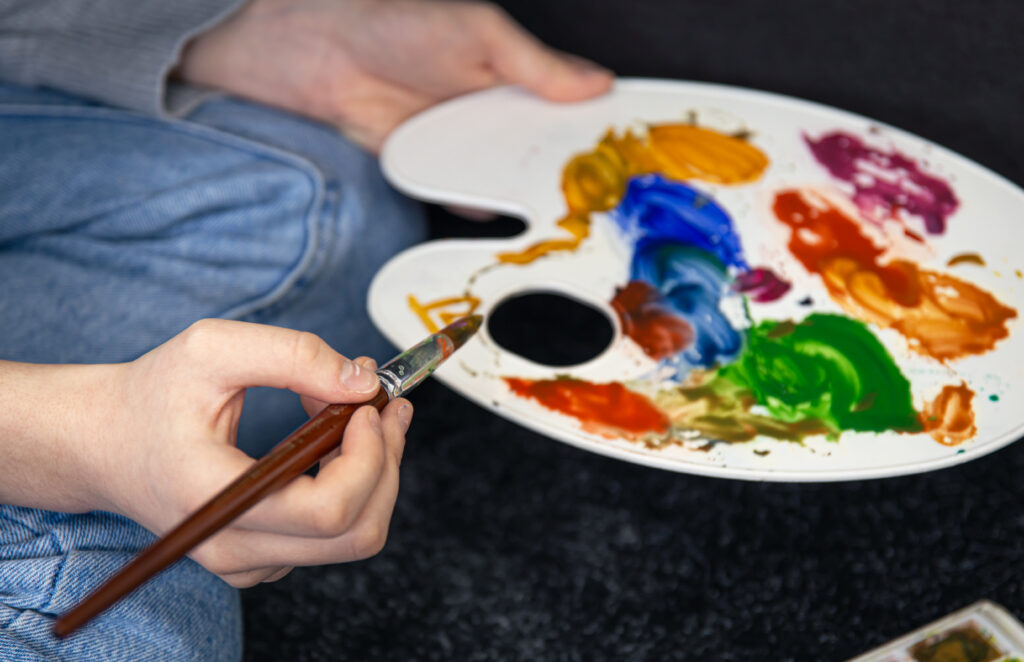 live wedding painter